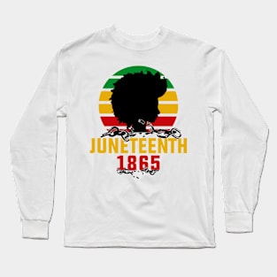 Retro sunset Juneteenth 1865 Long Sleeve T-Shirt